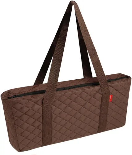 Vista 2 de Linda Li - Bolsa vacía Mahjong - Bolsa suave acolchada marrón - Solo bolsa vacía