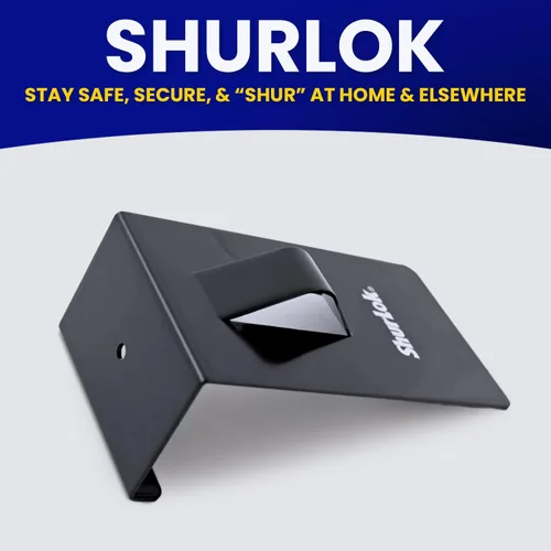 Vista 8 de ShurLok SL-180 Caja de seguridad sobre puerta soporta, color negro