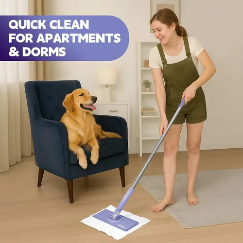 Vista 8 de Barredora con trapeador, acoplamiento y remoción instantánea sin contacto, compatible con almohadillas Swiffer, trapeador de sujeción para polvo