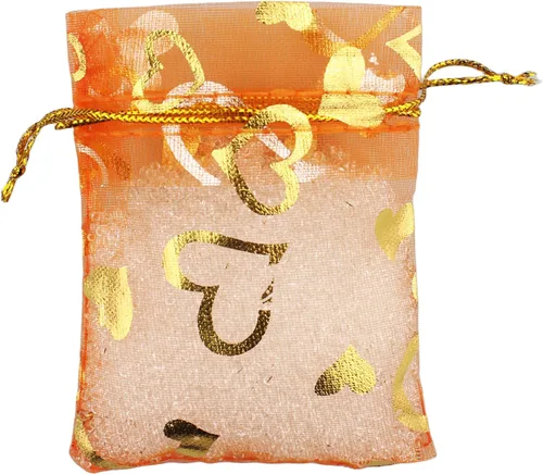Vista 7 de QIANHAILIZZ Paquete de 100 bolsas de regalo de organza con forma de corazón de flores de 2.8 x 3.5 pulgadas, bolsa de regalo para dulces, bolsa