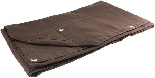 Vista 7 de Mytee Products Lona de lona marrón oscuro de 6 x 8 pies de 12 onzas, resistente al agua y transpirable, lonas resistentes, cubierta de lona
