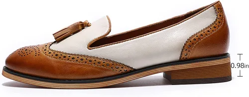 Vista 2 de Mona Flying - Mocasines de cuero planos informales para mujer