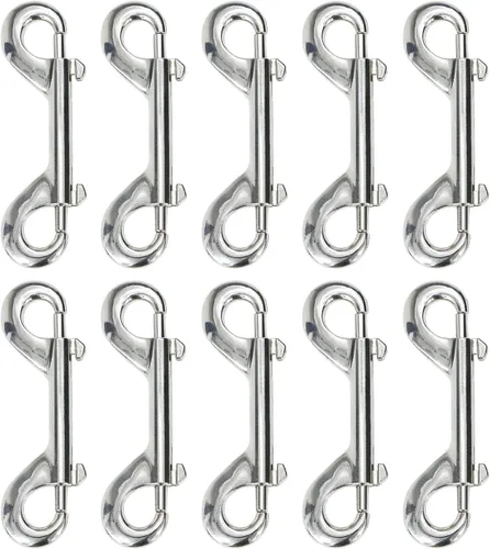 Vista 9 de Clips de metal de doble extremo para cadena de gatillo de perno para cubo de agua, cubo de alimentación de mascotas, correa para perros agrícolas