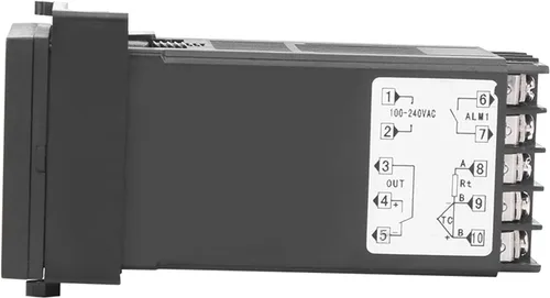 Vista 2 de Controlador de temperatura PID digital REX-C100 Regulador de temperatura del termostato 100-240 V Salida de relé 1500VAC, 14 bits