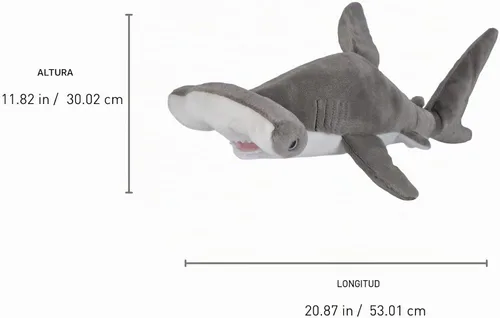Vista 7 de Wild Republic Hammerhead - Peluche de tiburón de peluche, regalo para niños, 20 pulgadas, multicolor