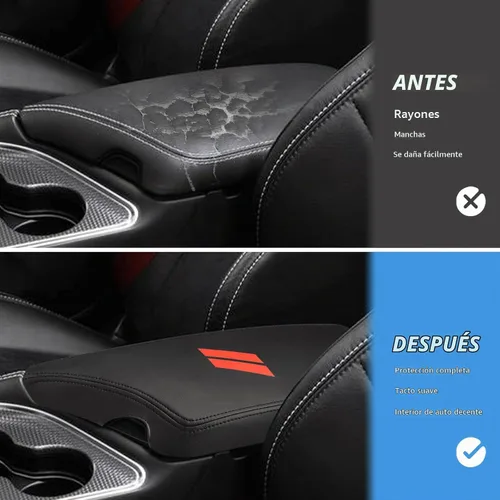 Vista 2 de INTGET Funda de Reposabrazos de Consola Central de Coche para Accesorios Dodge Challenger 2023 2022 2021 2020 2019 2018 2017 2016 2015 Funda