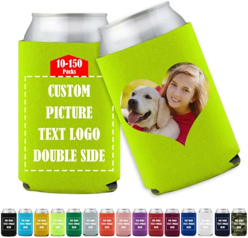 Vista 24 de Funda enfriadora de latas de cerveza personalizada Koo-zi Slim a granel, añade tu texto con imagen en una cubierta plegable de 12 onzas líquidas