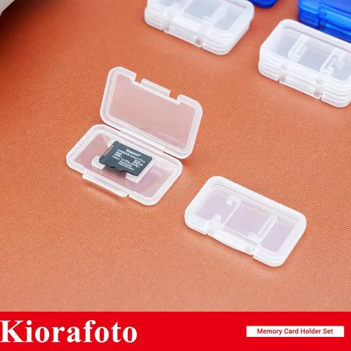 Vista 8 de Kiorafoto 18 PCS Estuche Porta Tarjetas de Memoria de Plástico Transparente Multicolor para 18 Tarjetas Micro SD SDXC SDHC TF, Estuche