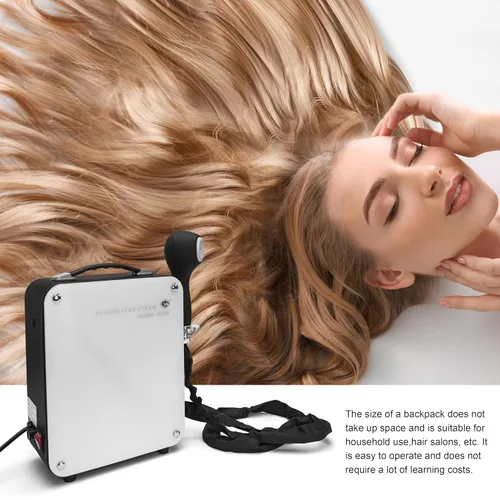 Vista 8 de Peluquería Nano Blue Light Micro Mist Hair Steamer Hair Perm Coloring Hot Dyeing Equipment for Hair Care Añade suavidad Shine Elitzia ETD303
