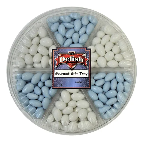 Vista 3 de Almendras Jordan azules y blancas de Its Delish, 1 libra a granel Nuez de almendra azucarada con revestimiento de caramelo dulce – Recuerdos