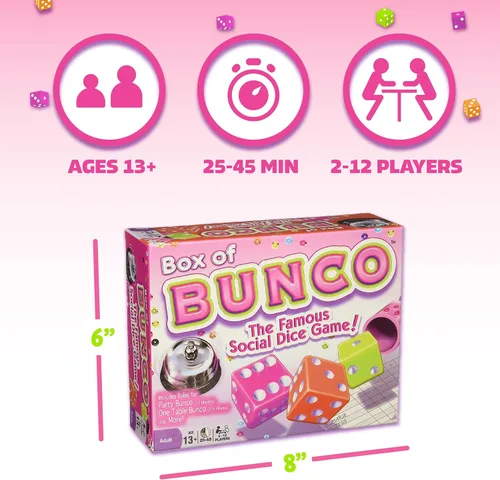 Vista 7 de Caja de Juego de Bunco de Continuum Games, Caja de Fiesta para Noche de Damas con Las Chicas, Juegos para Adultos para 2-12 Jugadores con 3 Juego