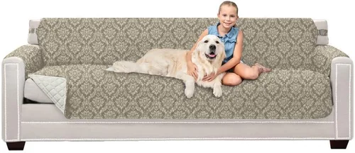 Vista 102 de Sofa Shield - Funda para sofá Loveseat con correa patentada, protector de cojín, funda reversible diseñada en EE. UU. resistente a manchas