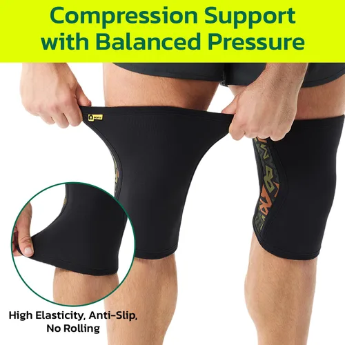 Vista 3 de aoFIT Rodillera de neopreno para mujeres y hombres (1 par) de 0.197 pulgadas (0.197 in), soporte de rodilla, soportes antideslizantes