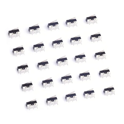 Vista 3 de 25pcs AC 1A 125V 3Pin SPDT Limit Micro Switch Palanca de bisagra larga para Arduino (Paquete de 25) CYT1073