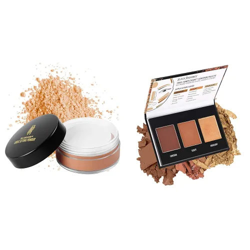 Vista 10 de Black Radiance True Complexion - Polvo de ajuste suelto, fórmula sedosa mezclable, minimiza imperfecciones, juego de maquillaje de larga duración