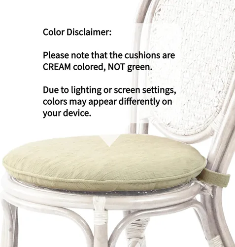 Vista 4 de Denver Dining - Silla auxiliar de mimbre hecha a mano con cojín color crema, ratán natural, lavado blanco Colonial