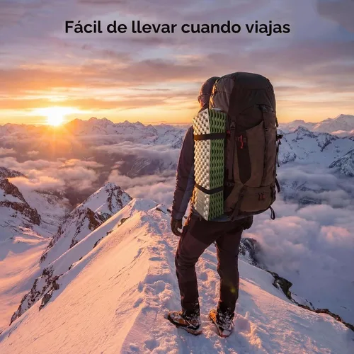 Vista 5 de YIKI - Colchoneta de espuma de celda cerrada para campamento, 72.8 x 22 pulgadas, alfombrilla de dormir de espuma plegable ultraligera con capa