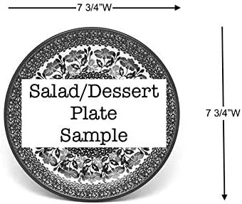 Vista 2 de Plato de cerámica polaca - Ensalada/Postre (7 3/4") - Unikat Signature U4795