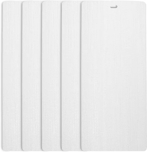 Vista 7 de DALIX Arctic Blue - Listones de textura vertical para ventana, 58.5, paquete de 5