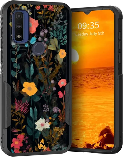 Vista 192 de para Moto G Play 4G 2024, funda de dos capas híbrida resistente y a prueba de golpes, PC duro + silicona suave protectora para Motorola Moto G Play