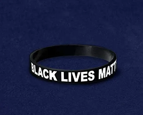 Vista 7 de Fundraising For A Cause Pulseras de silicona Black Lives Matter (BLM) para adolescentes y adultos