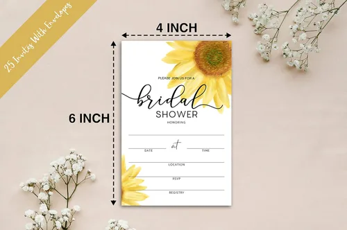 Vista 2 de Tarjetas de invitación para despedida de soltera con sobres, 4 x 6 pulgadas, multicolor, 25