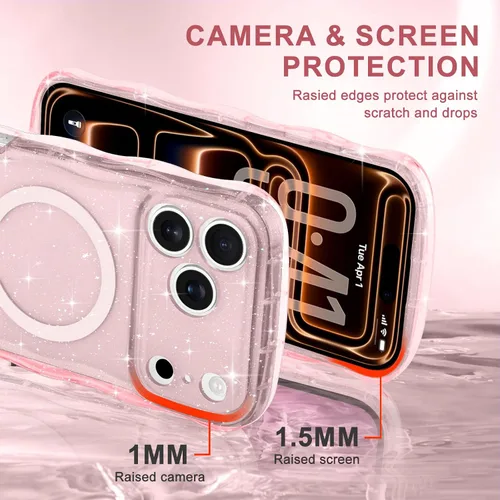 Vista 28 de Pepmune Funda magnética para iPhone 17 Pro Max, color rosa
