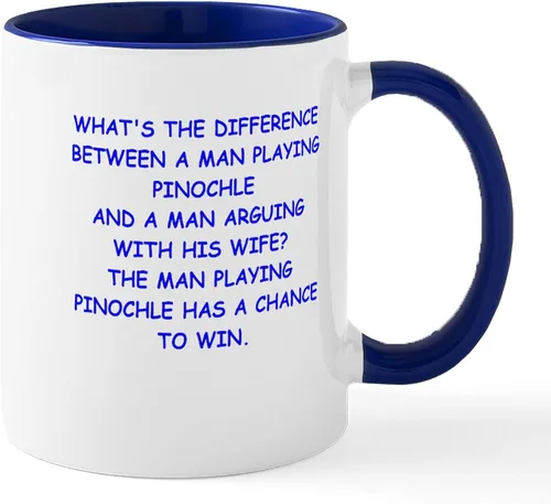 Vista 39 de CafePress Euchre Champ Mugs Taza de café de cerámica de 11 oz (11.0 fl oz)
