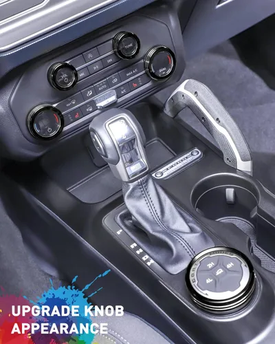 Vista 6 de Savadicar CKT01 Billet - Juegos de molduras de perillas de control de aluminio, faros/4WD/HVAC, biseles de anillos de perillas de control
