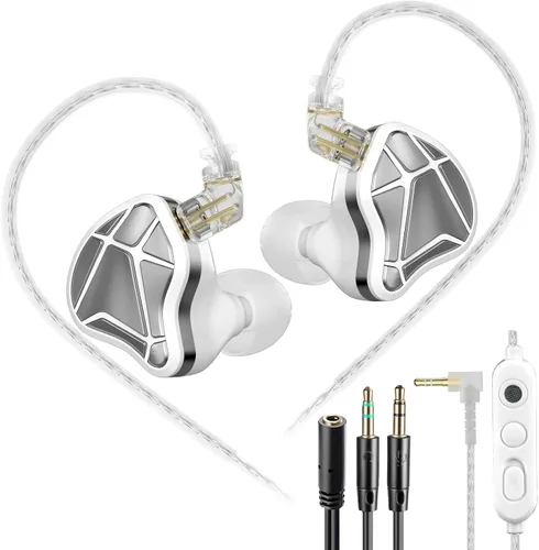 Vista 13 de KZ Axas - Auriculares USB-C para juegos con micrófono, FPS IEM, 4 modos DSP Negro