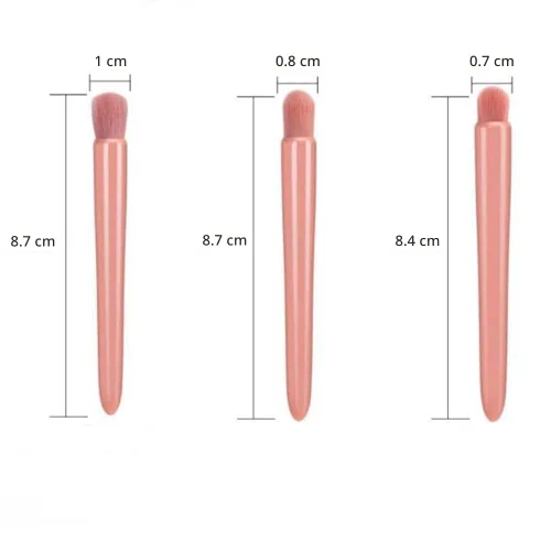 Vista 5 de COSHINE - Juego de brochas de maquillaje de viaje fáciles de usar, kit de 5 brochas cosméticas de función completa (5 piezas con espejo)