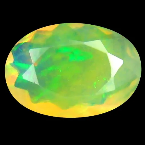 Vista 2 de 1.64 ct Corte ovalado (0.433 x 0.315in) Sin calentamiento Etiopía Transparente, Calidad Etiopía Welo Ópalo Arcoiris Precioso Piedra Preciosa Suelta