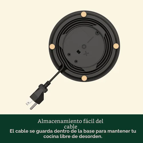 Vista 6 de Cuisinart Soho - Hervidor eléctrico de agua caliente de doble pared de 1 litro, hervidor de té con interior de acero inoxidable, operación de un