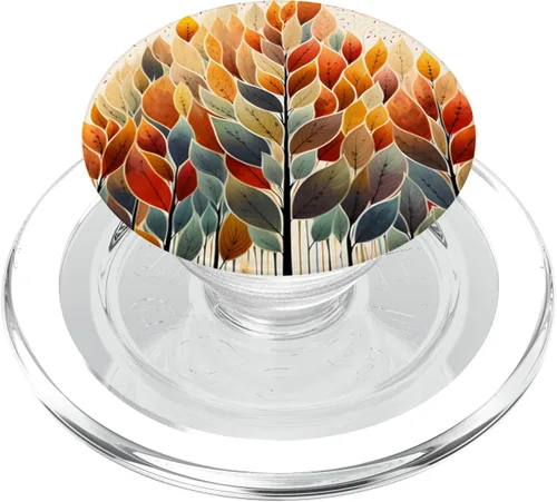 Vista 8 de Otoño Otoño Hojas Coloridas Diseño PopSockets Intercambiables PopGrip