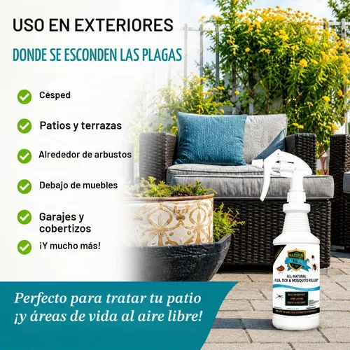 Vista 5 de Asesino de pulgas, garrapatas y mosquitos totalmente natural - 128 oz galón