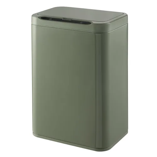 Vista 13 de ELPHECO Basurero de acero inoxidable para oficina, con sensor de movimiento, sin contacto, cubo de basura inteligente automático para cocina, Verde