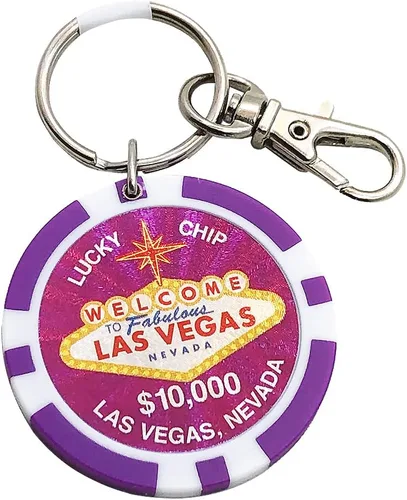 Vista 3 de Llavero Las Vegas, Ficha de Poker de la suerte