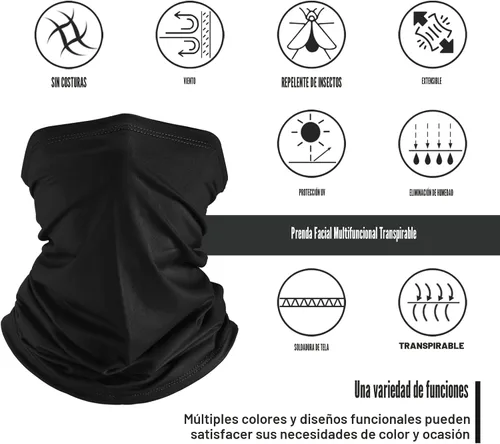 Vista 2 de Geyoga 6 piezas de protección UV para el verano, polaina de cuello refrescante, ropa para la cara, polaina para cuello, bufanda, protector solar