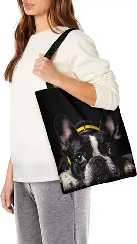 Vista 2 de UNICEU Bolso de viaje plegable de lona para mujer, estilo casual, para ir de compras al hombro