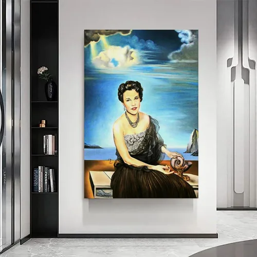 Vista 6 de Obras de pintores famosos de Salvador Dalí (retrato de Dolores Suero Falla) Impresión de pósteres de impresión de fotos artísticas lienzo decorativo