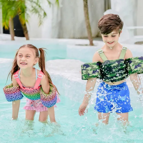 Vista 6 de Chaleco de natación para niños pequeños, flotadores para niños y niñas de 2 a 6 años, chaleco flotante para niños de 20-30-50 libras, flotadores
