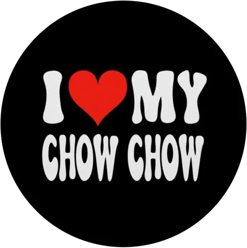 Vista 3 de I Love My Chow Chow - Perro - Corazón lindo y divertido PopSockets para mascotas intercambiables PopGrip