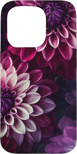 Vista 14 de Dahlia Flower Floral Nature Garden Pink Purple Maroon Design Case for iPhone 17