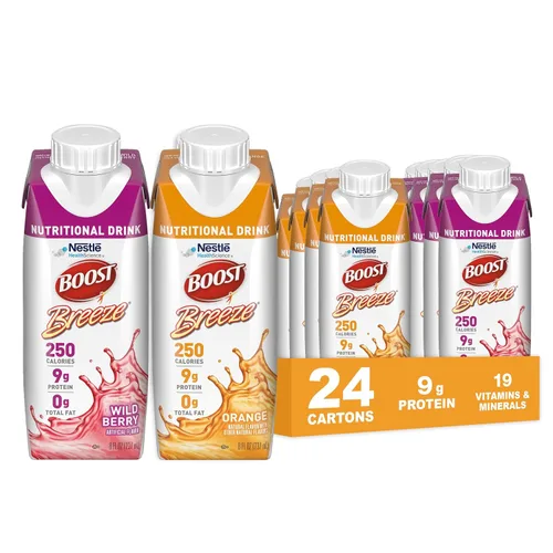 Vista 8 de BOOST Breeze Clear Bebida nutricional – 250 calorías – 19 vitaminas y minerales – 0.23 oz de proteína – Bebida nutricional transparente fortificada