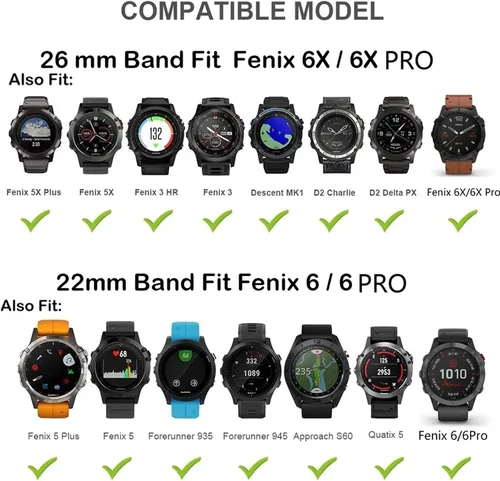Vista 4 de Correa de reloj de liberación rápida pulsera de silicona para Garmin Fenix 5S 5X 5Plus 6S 6X 6 Pro oro rosa hebilla pulsera deportiva