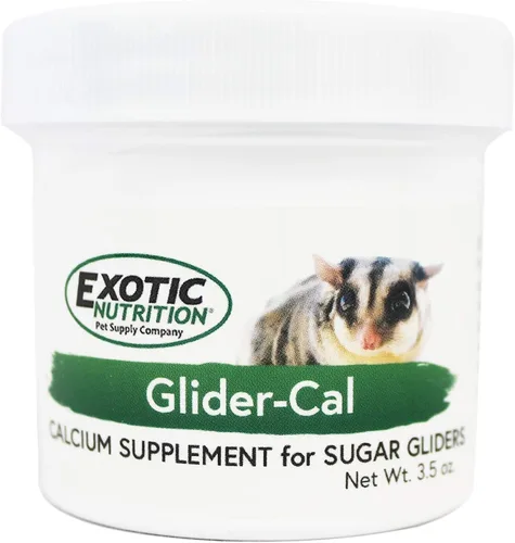 Vista 2 de Exotic Nutrition Glider-Cal (3.5 onzas) - Suplemento de calcio para planeadores de azúcar - Previene la parálisis de la pierna trasera