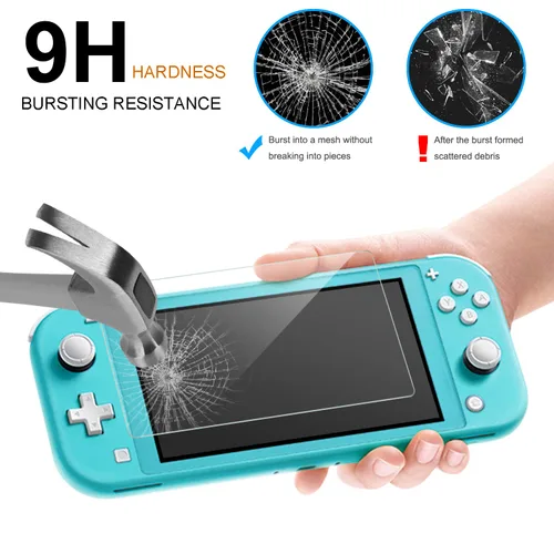 Vista 2 de Funda transparente para Switch Lite, funda protectora de policarbonato duro ultra delgada compatible con Nintendo Switch Lite con un protector