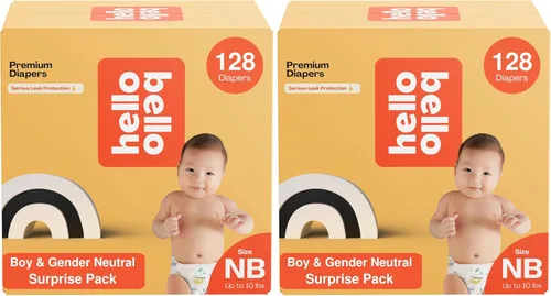 Vista 12 de Hello Bello Premium - Pañales para bebé de talla recién nacido, 32 unidades de pañales desechables, extra absorbentes, hipoalergénicos con ajuste