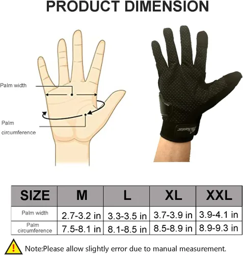 Vista 6 de OUNIXUE Guantes de motocross para hombres y mujeres, guantes de motocross para pantalla táctil, dedos completos, antideslizantes, MX MTB ATV BMX