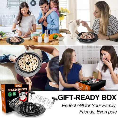 Vista 8 de Herramienta de trituración de pollo Twist, trituradora grande de pollo de 11" de servicio pesado, máquinas de molinillos de carne, libre de BPA